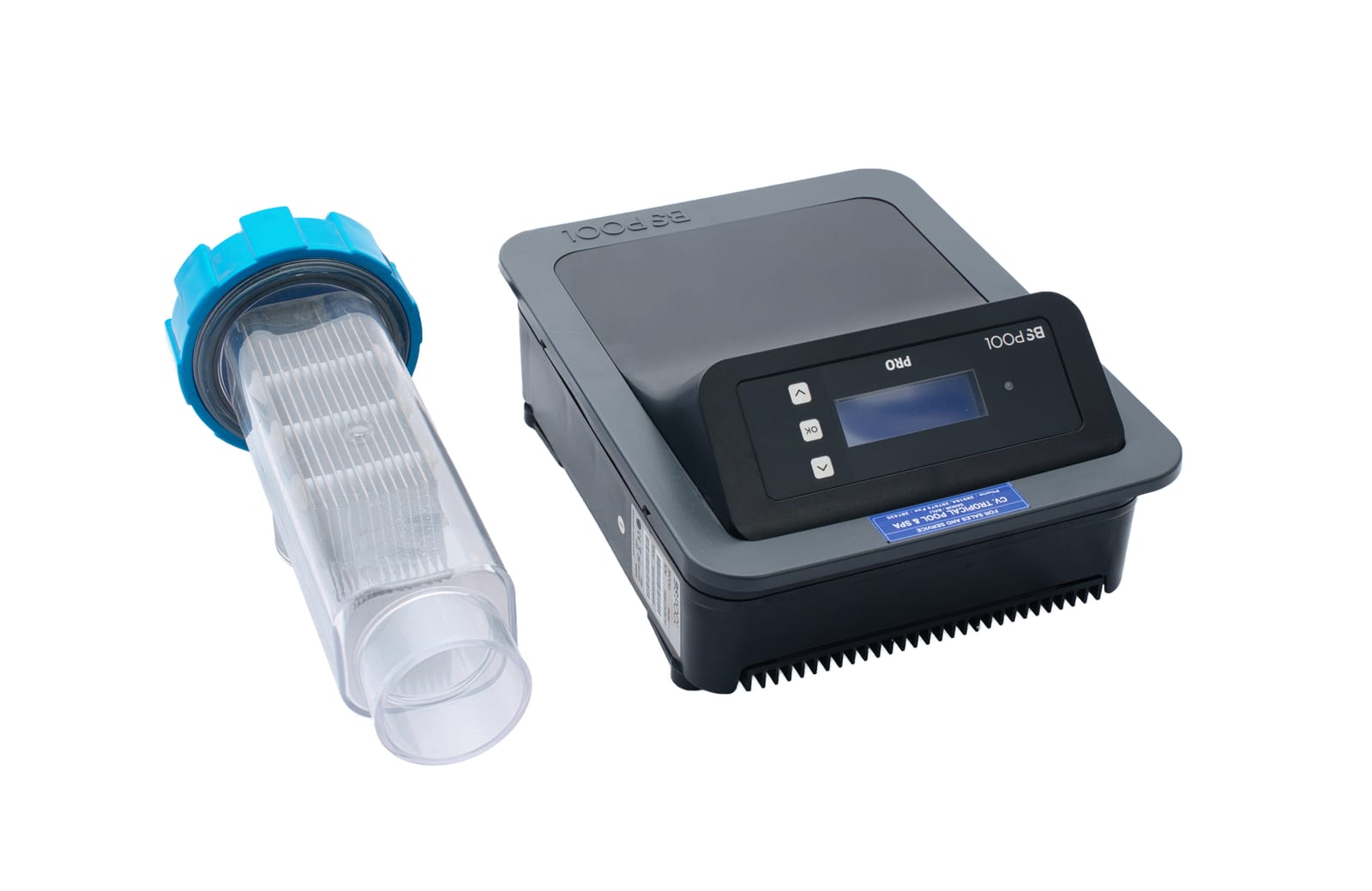 Salt water chlorinator installed for a swimming pool in Bali